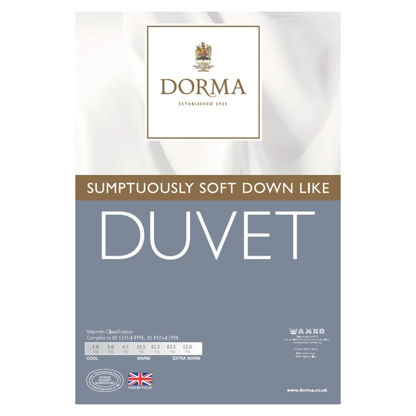 Dorma Sumptuous Down Like 4.5 Tog Summer Duvet 6 Dorma Sumptuous Down Like 4.5 Tog Summer Duvet - Image 4