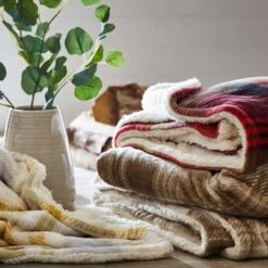 Check Sherpa Throw, 130cm X 180cm -Dunelm Shop 1000117650 alt05