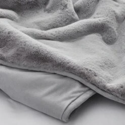 Dorma Purity Faux Fur Grey Bedspread 9 Dorma Purity Faux Fur Grey Bedspread -Dunelm Shop 1000167075 alt03