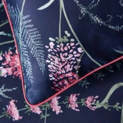 Dorma Winter Garden Navy 100% Cotton Oxford Pillowcase Pair -Dunelm Shop 1000187103 alt01