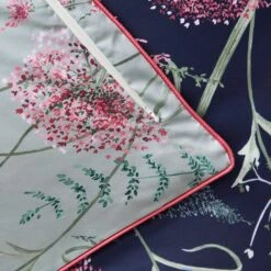 Dorma Winter Garden Navy 100% Cotton Oxford Pillowcase Pair -Dunelm Shop 1000187103 alt02