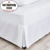 Non Iron Plain Dye White Fitted Valance Sheet -Dunelm Shop 30145710