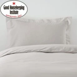 Non Iron Plain Dye Silver Oxford Pillowcase