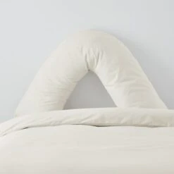 Non Iron Plain Dye Ivory V-Shaped Pillowcase
