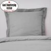 Non Iron Plain Dye Slate Continental Square Pillowcase 1 Non Iron Plain Dye Slate Continental Square Pillowcase -Dunelm Shop 30241284