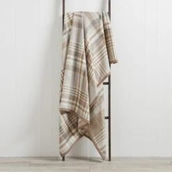 Super Soft Plaid Check Natural Throw 14 Super Soft Plaid Check Natural Throw -Dunelm Shop 30410642