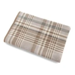 Super Soft Plaid Check Natural Throw 12 Super Soft Plaid Check Natural Throw -Dunelm Shop 30410648 alt02