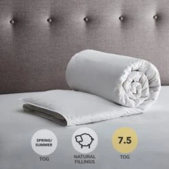 Fogarty Anti-Allergy White Goose Feather And Down 7.5 Tog Duvet -Dunelm Shop 30511052