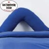 Non Iron Navy V-Shaped Pillowcase 2 Non Iron Navy V-Shaped Pillowcase -Dunelm Shop 30564997