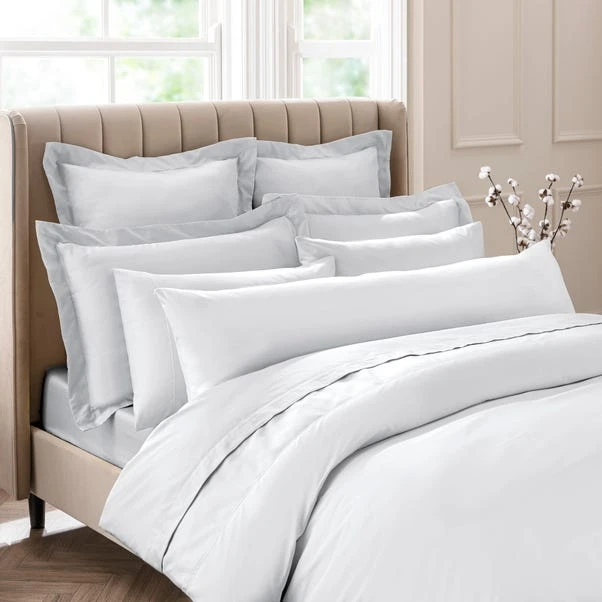 Dorma Smooth & Soft 300 Thread Count Cotton Sateen Bolster Pillowcase 4 Dorma Smooth & Soft 300 Thread Count Cotton Sateen Bolster Pillowcase - Image 2