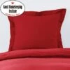 Non Iron Plain Dye Red Continental Square Pillowcase 2 Non Iron Plain Dye Red Continental Square Pillowcase -Dunelm Shop 30645119