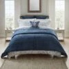 Dorma Remington Cotton Velvet Blue Bedspread 2 Dorma Remington Cotton Velvet Blue Bedspread -Dunelm Shop 30646840