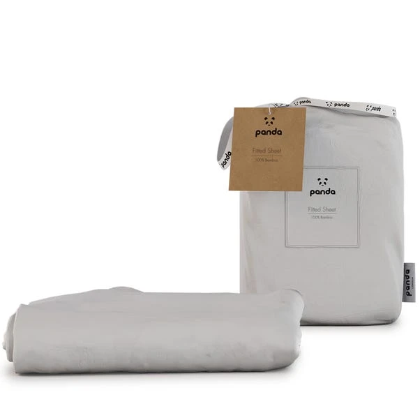 Panda Bamboo White Fitted Sheet 9 Panda Bamboo White Fitted Sheet - Image 7