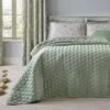 Evesham Green Quilted Velvet Bedspread 2 Evesham Green Quilted Velvet Bedspread -Dunelm Shop 30690426