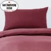 Non Iron Plain Dye Claret Standard Pillowcase Pair -Dunelm Shop 30691526