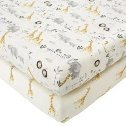 Safari Natural 100% Cotton Pack Of 2 Fitted Sheets 9 Safari Natural 100% Cotton Pack Of 2 Fitted Sheets -Dunelm Shop 30691901