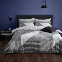 Catherine Lansfield Larsson Geo Reversible Duvet Cover And Pillowcase Set -Dunelm Shop 30705233