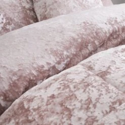 Catherine Lansfield Crushed Velvet Duvet Cover And Pillowcase Set -Dunelm Shop 30705247 alt06