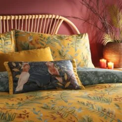 Furn. Riva Mazari Mustard Duvet Cover And Pillowcase Set 31 Furn. Riva Mazari Mustard Duvet Cover And Pillowcase Set -Dunelm Shop 30710706 alt01