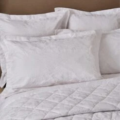 Dorma Purity Kempley Jacquard White Duvet Cover And Pillowcase Set -Dunelm Shop 30727602 alt01
