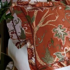 Paoletti Botanist Rust 100% Cotton Reversible Duvet Cover And Pillowcase Set 12 Paoletti Botanist Rust 100% Cotton Reversible Duvet Cover And Pillowcase Set -Dunelm Shop 30746991 alt01
