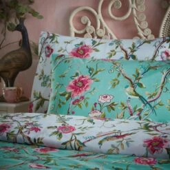 Furn. Vintage Chinoiserie Jade Floral Reversible Duvet Cover And Pillowcase Set 21 Furn. Vintage Chinoiserie Jade Floral Reversible Duvet Cover And Pillowcase Set -Dunelm Shop 30747021 alt01