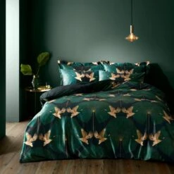 Luxe Cranes Duvet Cover And Pillowcase Set -Dunelm Shop 30771551