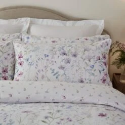 Dorma Wildflower Mauve Cotton Duvet Cover And Pillowcase Set -Dunelm Shop 30799103 alt03