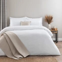 Croston Waffle White Duvet Cover And Pillowcase Set 38 Croston Waffle White Duvet Cover And Pillowcase Set -Dunelm Shop 30807783