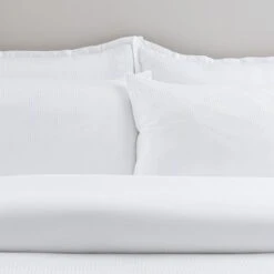 Croston Waffle White Duvet Cover And Pillowcase Set 27 Croston Waffle White Duvet Cover And Pillowcase Set -Dunelm Shop 30807785 alt05