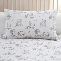 Disney Winnie The Pooh Natural Duvet Cover & Pillowcase Set -Dunelm Shop 30814459 alt01