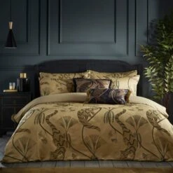 Paoletti Moondusk Gold Duvet Cover & Pillowcase Set 26 Paoletti Moondusk Gold Duvet Cover & Pillowcase Set -Dunelm Shop 30824163