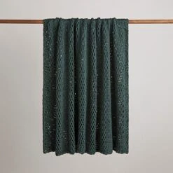 Chunky Knit Recycled Throw 130cm X 170cm -Dunelm Shop 30826699 alt01