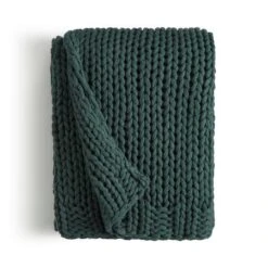 Chunky Knit Recycled Throw 130cm X 170cm -Dunelm Shop 30826699 alt04