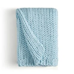Chunky Knit Recycled Throw 130cm X 170cm -Dunelm Shop 30826700 alt04