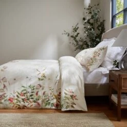 Dorma Rambling Rose Cream Cotton Duvet Cover And Pillowcase Set -Dunelm Shop 30827698 alt02