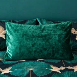 Crushed Velour Piped Pillowcase 26 Crushed Velour Piped Pillowcase -Dunelm Shop 30828691