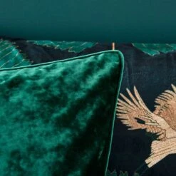 Crushed Velour Piped Pillowcase 27 Crushed Velour Piped Pillowcase -Dunelm Shop 30828691 alt01