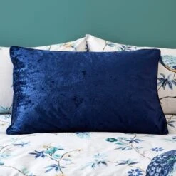 Crushed Velour Piped Pillowcase 20 Crushed Velour Piped Pillowcase -Dunelm Shop 30828693