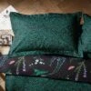 Moorland Flora Black Oxford Pillowcase -Dunelm Shop 30828704