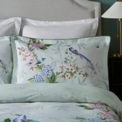 Dorma Love Bird Seafoam Oxford Pillowcase Pair -Dunelm Shop 30828857 alt03