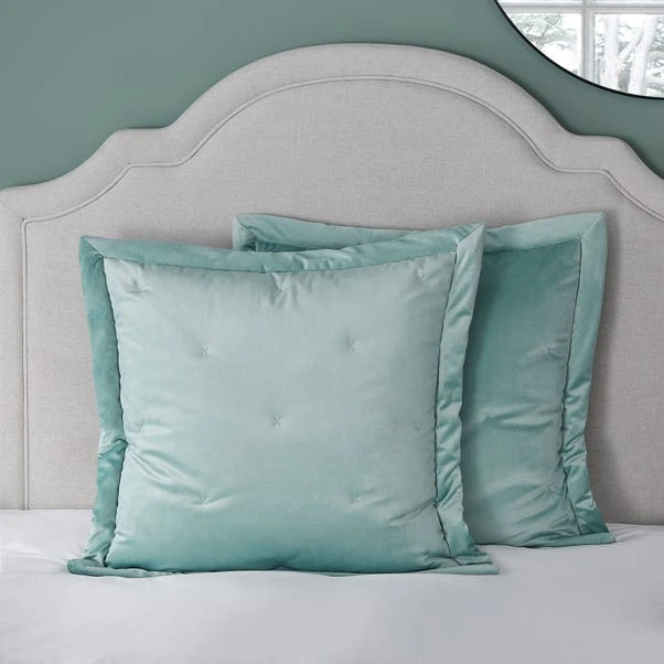 Dorma Burford Velvet Seafoam Pillowsham 3 Dorma Burford Velvet Seafoam Pillowsham