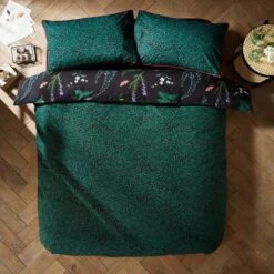 Moorland Flora Black Duvet Cover And Pillowcase Set -Dunelm Shop 30829504 alt03