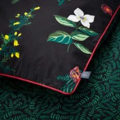 Moorland Flora Black Duvet Cover And Pillowcase Set -Dunelm Shop 30829504 alt05