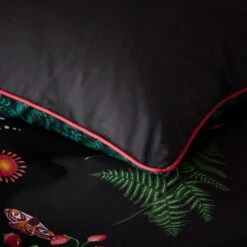 Moorland Flora Black Duvet Cover And Pillowcase Set -Dunelm Shop 30829504 alt06