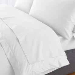 Hotel 230 Thread Count Crisp Cotton Percale Flat Sheet -Dunelm Shop 30831819