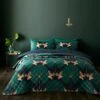 Luxe Cranes Emerald Bedspread -Dunelm Shop 30834637