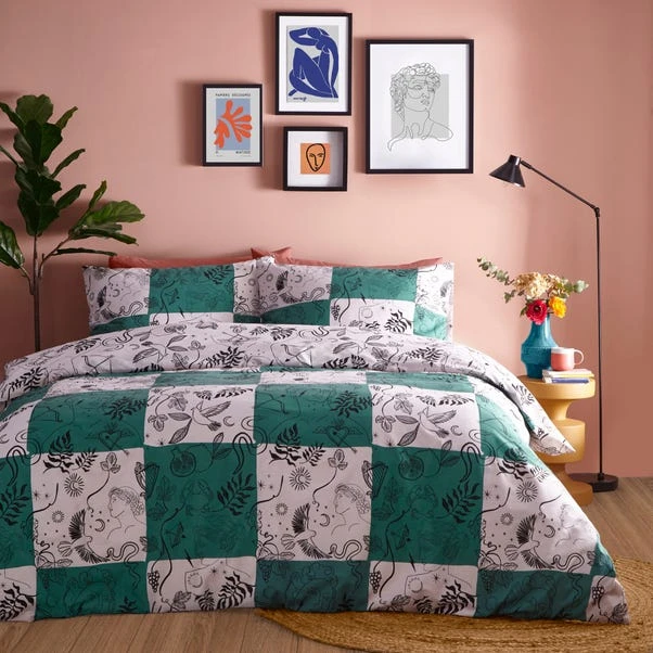 Furn. Mythos Checkerboard Duvet Cover & Pillowcase Set 3 Furn. Mythos Checkerboard Duvet Cover & Pillowcase Set
