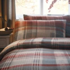 Dreams And Drapes Lodge Connolly Check Duvet Cover And Pillowcase Set -Dunelm Shop 30858094 alt01