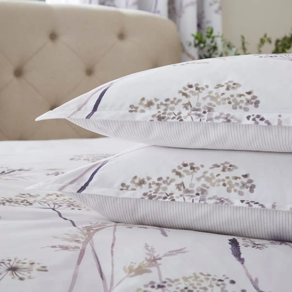 Dorma Purity Meadow Mauve Oxford Pillowcase Pair 4 Dorma Purity Meadow Mauve Oxford Pillowcase Pair - Image 2